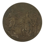 1900 RUSSIA INAUGURAL ALEXANDER III BRIDGE BRONZE MEDAL
