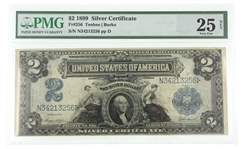 1899 US $2 SILVER CERTIFICATE Fr.256 PMG VF25