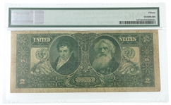 1896 US $2 SILVER CERTIFICATE Fr.247 PMG F15