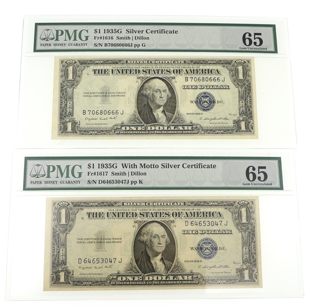 1935G US $1 SILVER CERTIFICATE NOTES SMITH | DILLON PMG