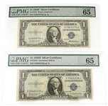 1935H & 1935F US $1 SILVER CERTIFICATE NOTES