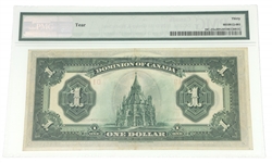 1923D CANADA DC-25N $1 NOTE BLACK SEAL GROUP 3 PMG VF30