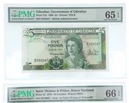 PORTUGAL & GILBRALTAR PMG GRADED BANKNOTES