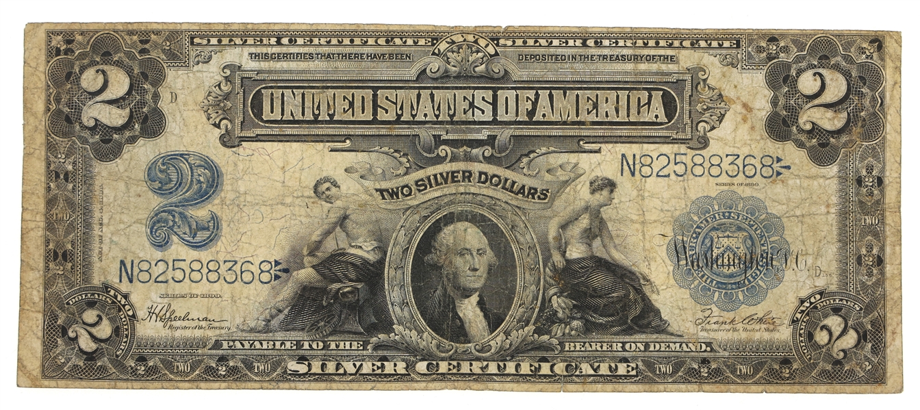 1899 US $2 SILVER CERTIFICATE Fr.258 