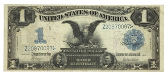 1899 US $1 BLACK EAGLE SILVER CERTIFICATE Fr.230