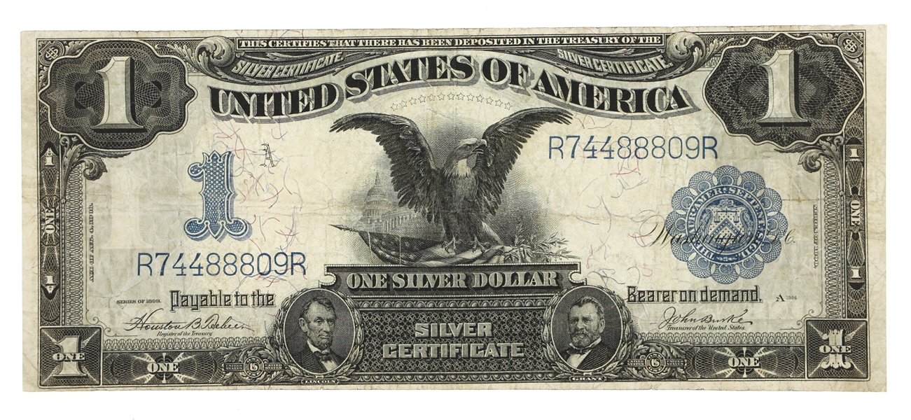 1899 US $1 BLACK EAGLE SILVER CERTIFICATE Fr.233