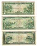 1914 US $5 $10 $20 FEDERAL RESERVE NOTES 