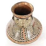 PERUVIAN SHIPIBO POTTERY AINBO CHOMO WATER VESSEL