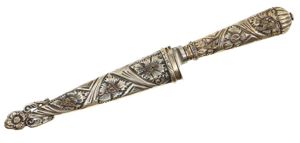 JUCA SILVER PLATE GAUCHO BOOT KNIFE