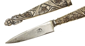 JUCA SILVER PLATE GAUCHO BOOT KNIFE