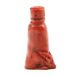 CHINESE RED CORAL HARE SNUFF BOTTLE