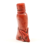 CHINESE RED CORAL HARE SNUFF BOTTLE