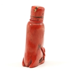 CHINESE RED CORAL HARE SNUFF BOTTLE