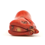 CHINESE RED CORAL HARE SNUFF BOTTLE