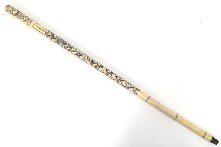 CHINESE SUN WUKONG BONE SECTIONAL WALKING STICK