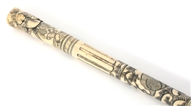 CHINESE SUN WUKONG BONE SECTIONAL WALKING STICK