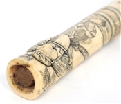 CHINESE SUN WUKONG BONE SECTIONAL WALKING STICK