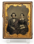 1/2 PLATE AMBROTYPE IMAGE OF COUPLE