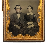 1/2 PLATE AMBROTYPE IMAGE OF COUPLE
