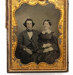 1/2 PLATE AMBROTYPE IMAGE OF COUPLE