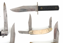 FOLDING & FIXED BLADE KNIVES - LOT OF 6