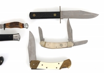 FOLDING & FIXED BLADE KNIVES - LOT OF 6