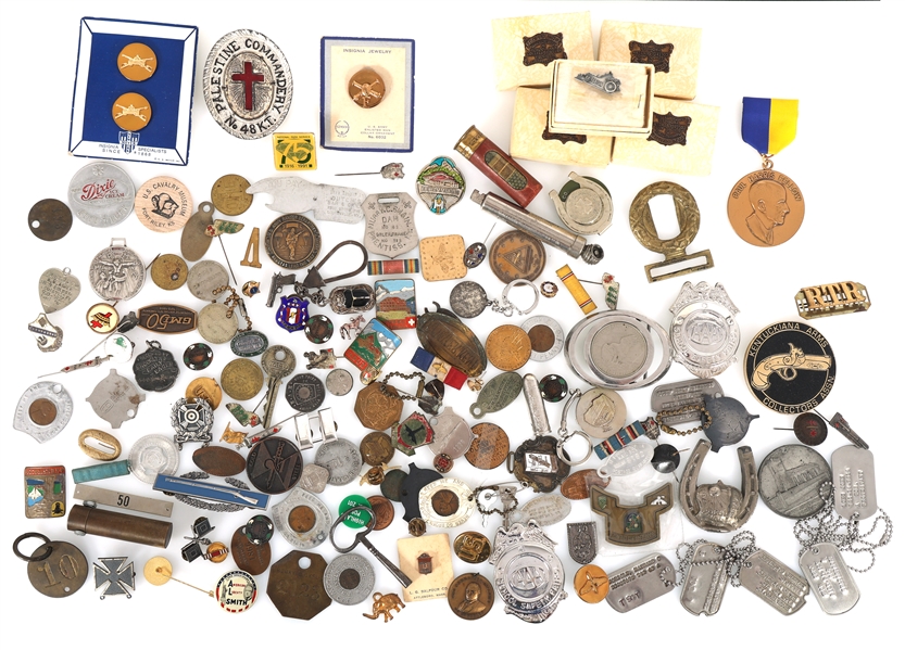 MILITARY & CIVILIAN INSIGNIA, TOKENS, PINS & MORE