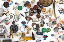 NOVELTY ITEMS MINIATURES POLITICAL BUTTONS & MORE