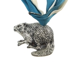 BOY SCOUTS BSA SILVER BEAVER AWARD & EAGLE RANK BADGE