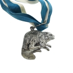BOY SCOUTS BSA SILVER BEAVER AWARD & EAGLE RANK BADGE