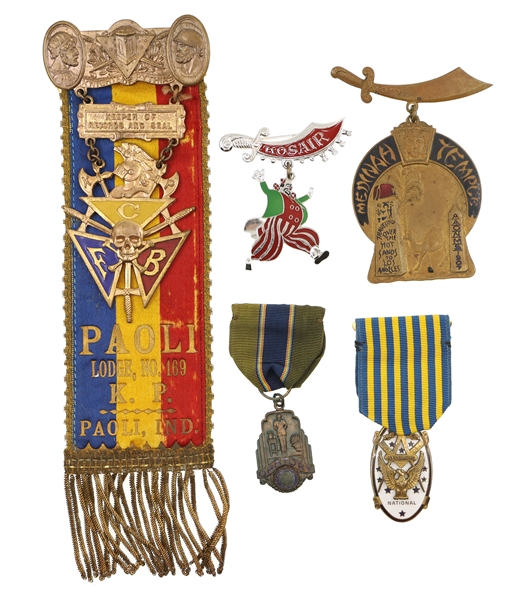 FRATERNAL BADGES - KNIGHTS OF PYTHIAS & MORE