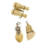10K GOLD & GOLD FILLED FRATERNAL ELK TOOTH PENDANTS