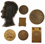 BRONZE MEDALLIONS & PLAQUES - LINCOLN, RUSSIAN, INSURANCE