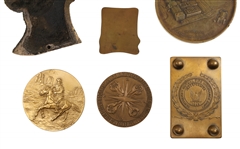 BRONZE MEDALLIONS & PLAQUES - LINCOLN, RUSSIAN, INSURANCE