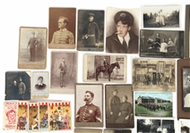 LATE 19th/20th C. IMAGES EPHEMERA CABINET CARDS & MORE