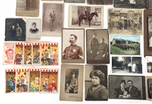 LATE 19th/20th C. IMAGES EPHEMERA CABINET CARDS & MORE