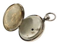 A.W. WALTHAM COIN SILVER POCKET WATCH