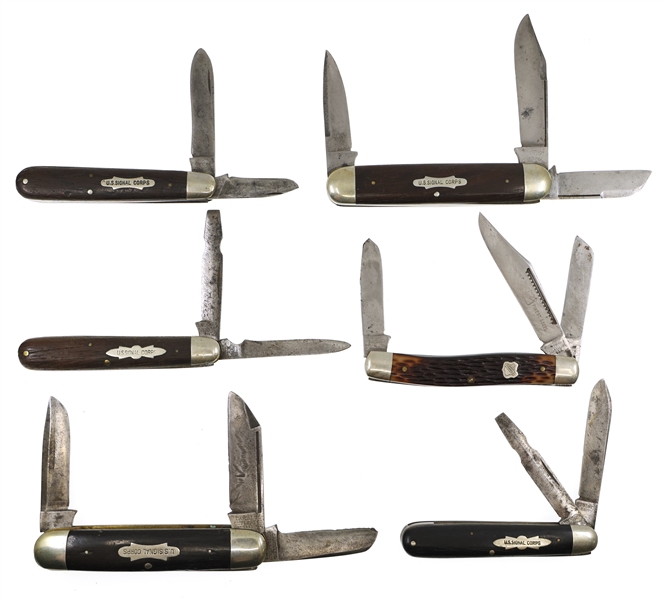 US SIGNAL CORPS FOLDING POCKET KNIVES 