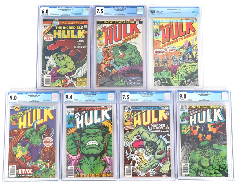 MARVEL INCREDIBLE HULK 70s/80s COMICS CGC & CBCS GRADED