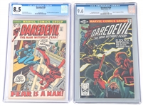 MARVEL DAREDEVIL CGC GRADED COMIC BOOKS VF+ TO NM+