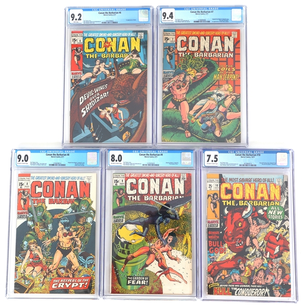 MARVEL CONAN THE BARBARIAN CGC GRADED COMICS #6-10