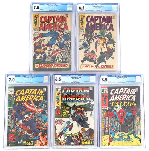 MARVEL CAPTAIN AMERICA 60s/70s COMIC BOOKS CGC GRADED