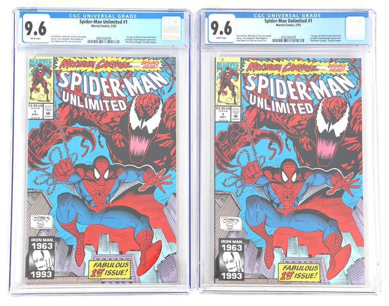 MARVEL SPIDER-MAN UNLIMITED COMICS CGC GRADED NM+