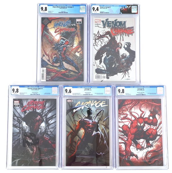 MARVEL CARNAGE COMIC BOOKS CGC GRADED NM TO NM/M