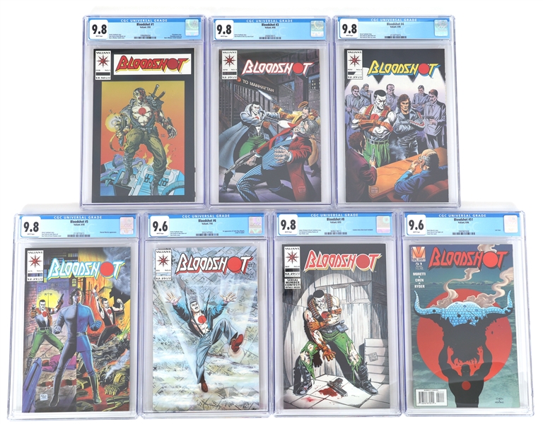 VALIANT BLOODSHOT COMIC BOOKS CGC GRADED NM TO NM/M