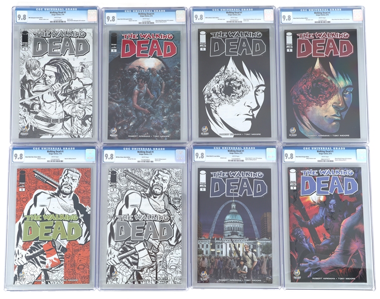 IMAGE THE WALKING DEAD #1 VARIANTS COMICS CGC GRADED