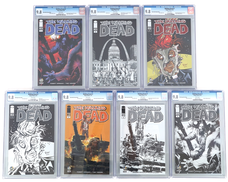 IMAGE THE WALKING DEAD #1 VARIANTS COMICS CGC GRADED