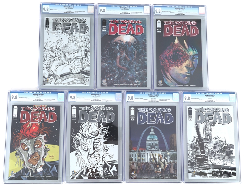 IMAGE THE WALKING DEAD #1 VARIANTS COMICS CGC GRADED