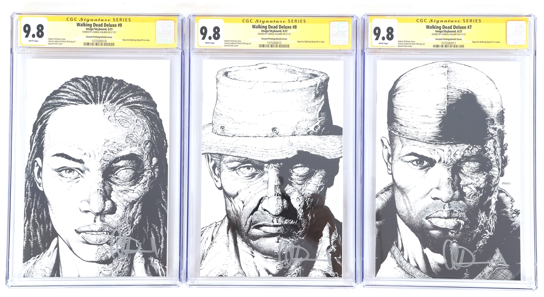 IMAGE THE WALKING DEAD DELUXE COMICS SIGNED CGC GRADED