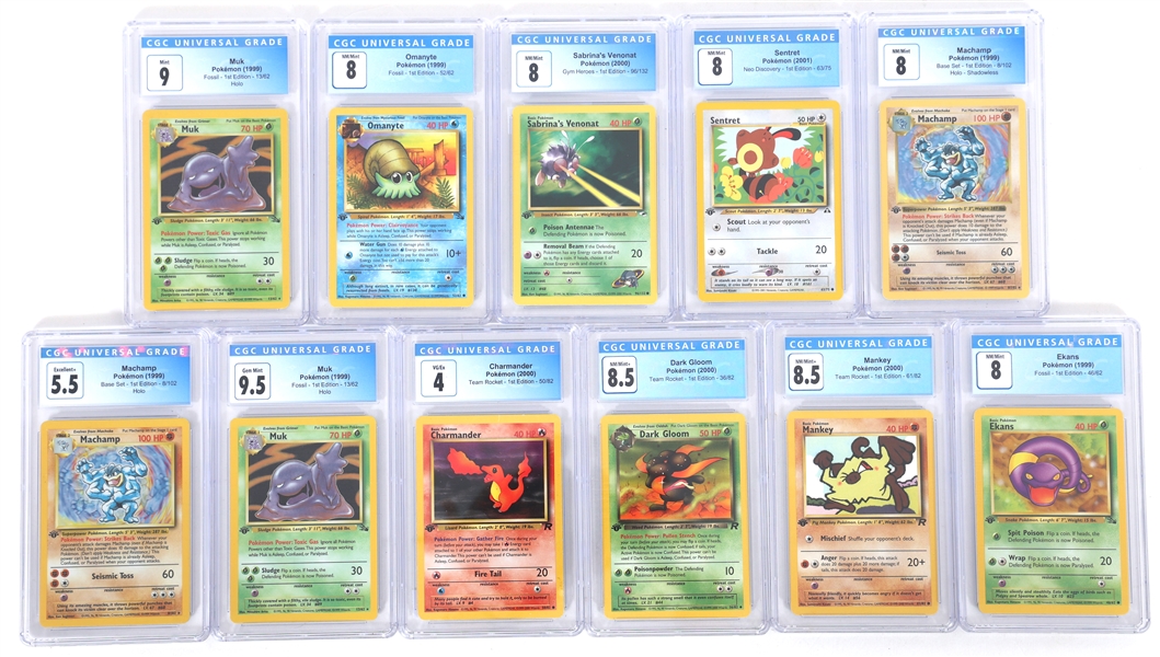POKEMON 1999-2001 FIRST EDITION CARDS CGC GRADED